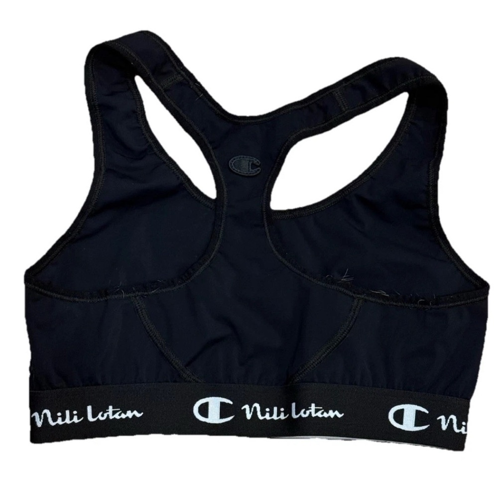 Nili Lotan x Champion Racerback Sports Bra Black Athleisure